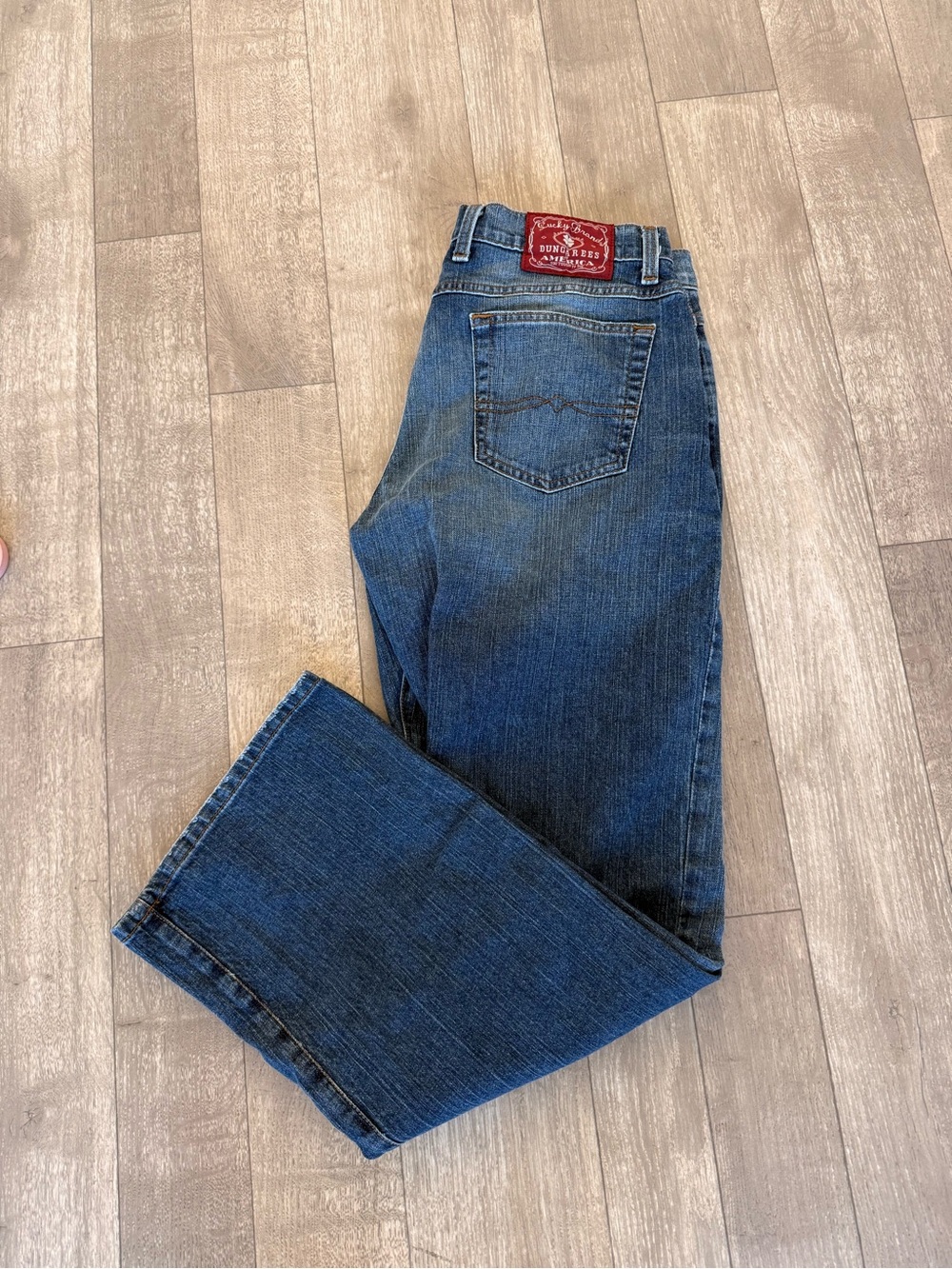 Lucky Brand Dungarees Short & Sweet Straight Leg Jeans